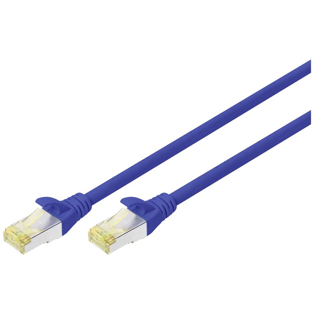 Digitus DK-1644-A-050-B-10 RJ45 síťové kabely, propojovací kabely CAT 6 S/FTP 5 m modrá fóliové stínění, stíněný 1 ks
