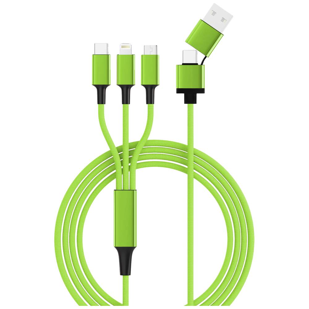 Smrter Nabíjecí kabel USB USB 2.0 Apple Lightning konektor, USB-A zástrčka, USB-C ® zástrčka, USB Micro-B zástrčka 1.20