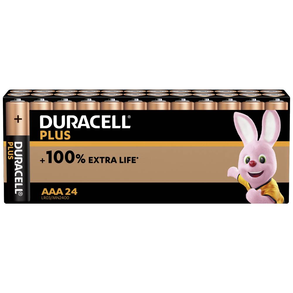 Duracell Plus Power mikrotužková baterie AAA alkalicko-manganová 1.5 V 24 ks