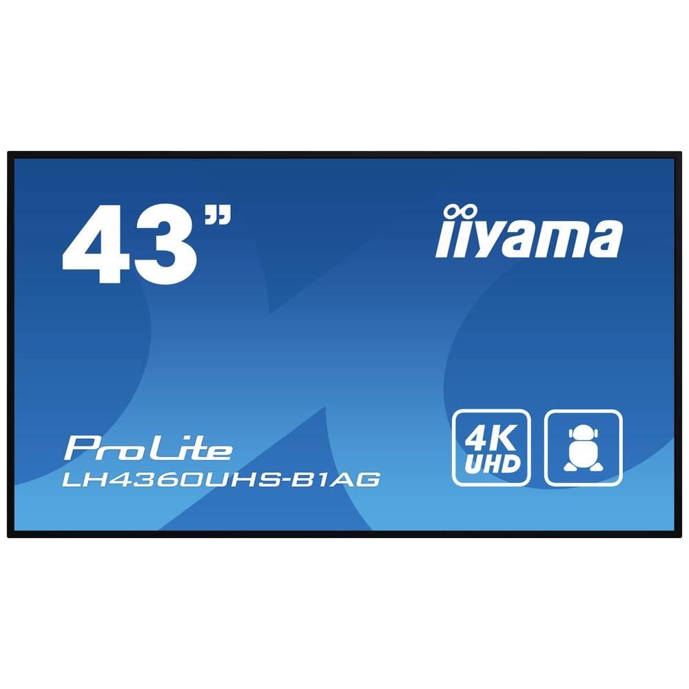 Iiyama PROLITE LH4360UHS-B1AG displej Digital Signage Energetická třída (EEK2021): G (A - G) 108 cm 42.5 palec 3840 x 21