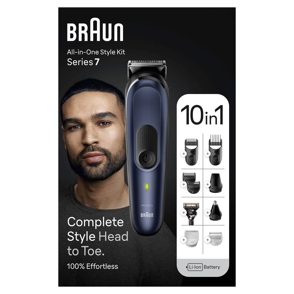 Braun MGK7421 zastřihovač vlasů, zastřihovač vousů, zastřihovač ochlupení, zastřihovač nosních a ušních chloupků omyvate