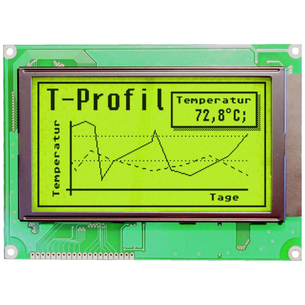 Display Elektronik grafický displej žlutozelená 240 x 128 Pixel (š x v x h) 144.00 x 104.00 x 14.3 mm