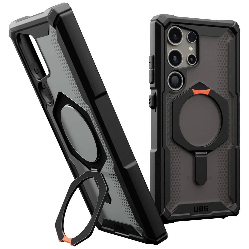 Urban Armor Gear Plasma XTE Kickstand zadní kryt na mobil Samsung Galaxy S24 černá, oranžová stojící, Kompatibilní s Mag