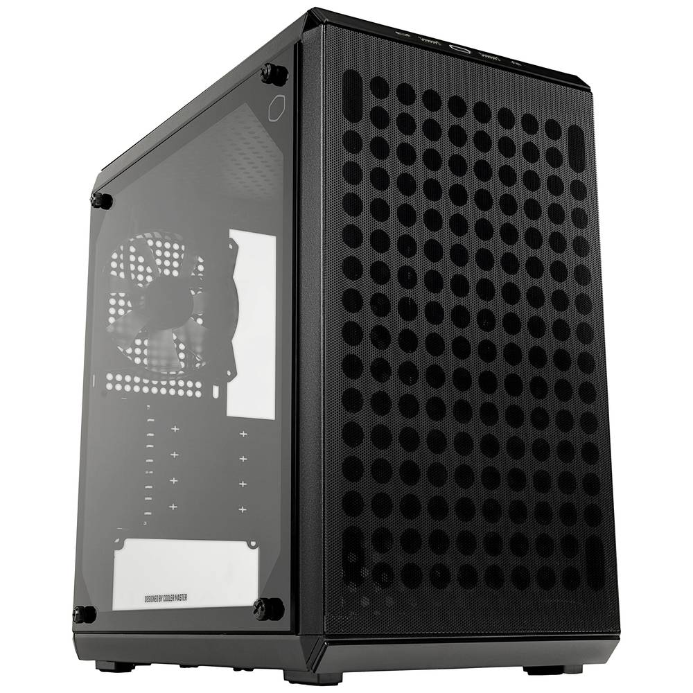 Cooler Master MasterBox Q300L V2 mini tower PC skříň černá 1 předinstalovaný ventilátor, prachový filtr, boční okno