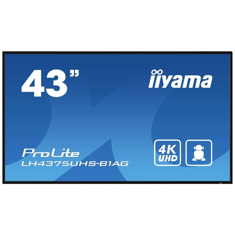Iiyama ProLite LH4375UHS-B1AG displej Digital Signage Energetická třída (EEK2021): G (A - G) 108 cm 42.5 palec 3840 x 21