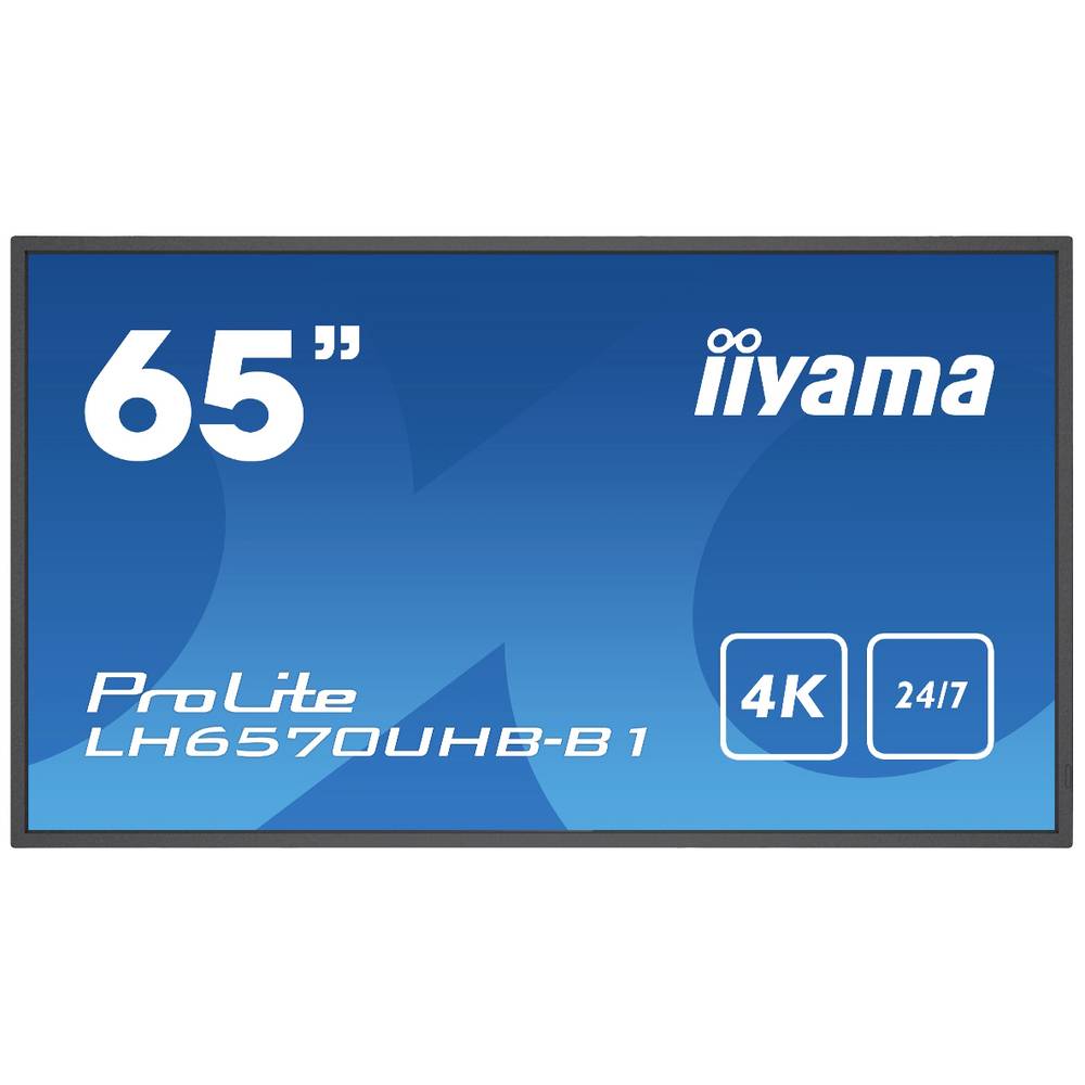 Iiyama Super Slim displej Digital Signage Energetická třída (EEK2021): G (A - G) 163.8 cm (64.5 palec) 3840 x 2160 Pixel