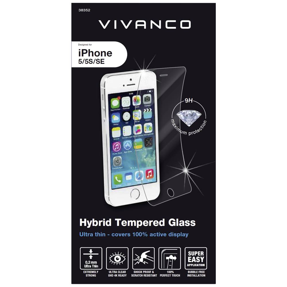 Vivanco HYGLASVVIPH5 ochranné sklo na displej smartphonu iPhone 5/5S/SE 1 ks 38352