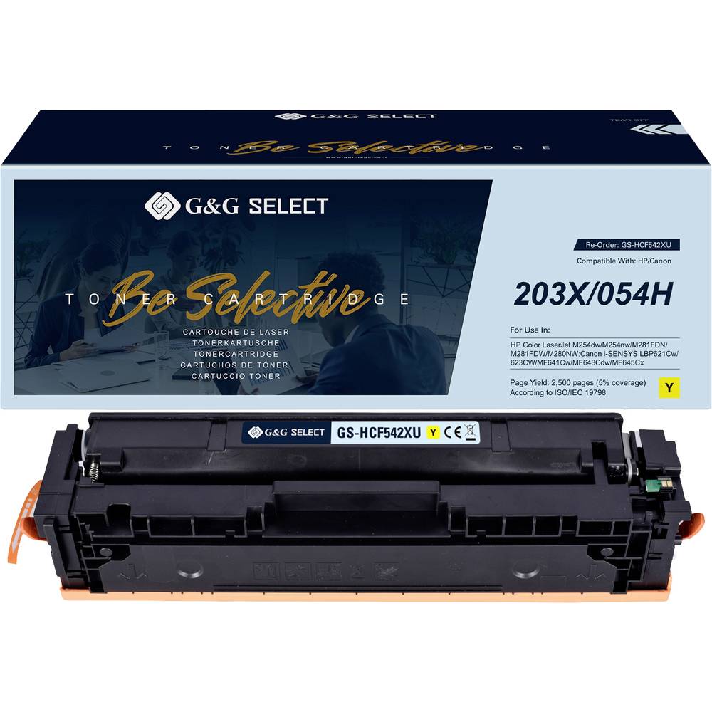 G&G Toner náhradní HP 203X kompatibilní žlutá CF542X/ Cartridge 054H Yellow GS-HCF542X(U)