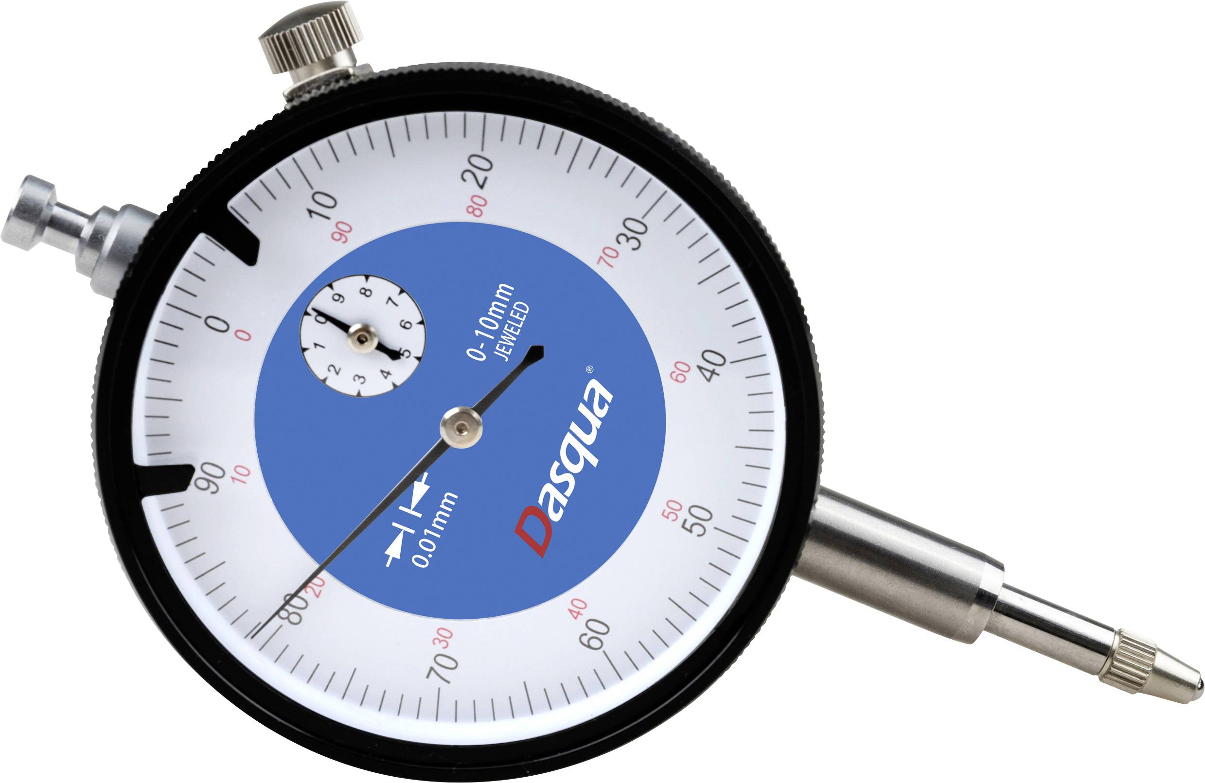 Dasqua 5111-1005 Meetklok Met controlemaat 10 mm Aflezing: 0.01 mm