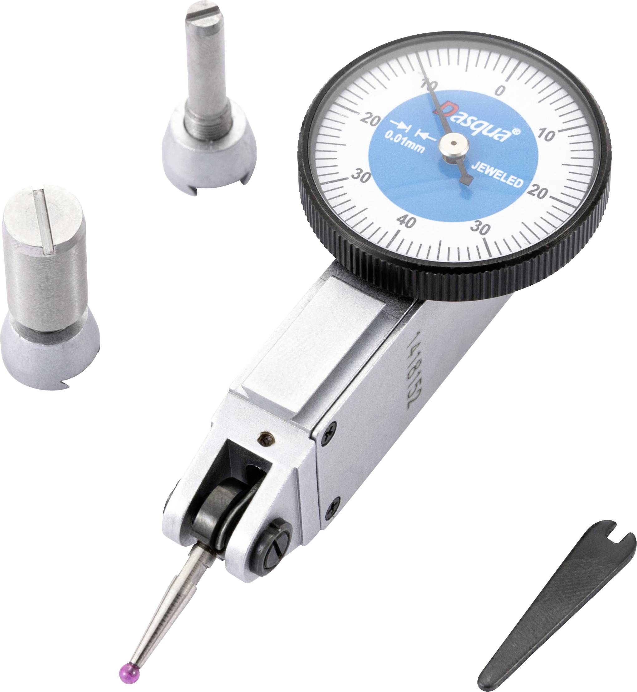 Dasqua 5221-1129-A Stootvaste meetklok Met controlemaat 0.8 mm Aflezing: 0.01 mm