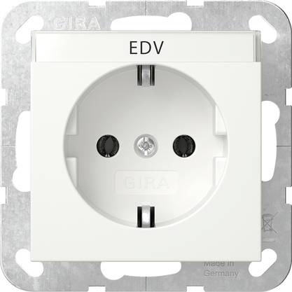 Gira Systeem 55 Aardleksocket Met Labelruimte - 445727