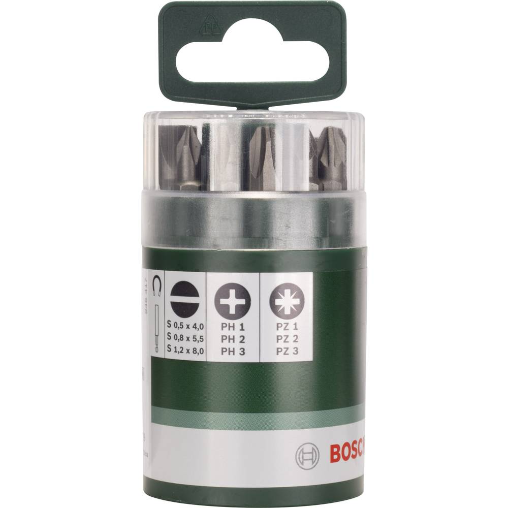 Bosch Accessories 2609255975 sada bitů, 10dílná, plochý, křížový PH, křížový PZ, 1/4 (6,3 mm)