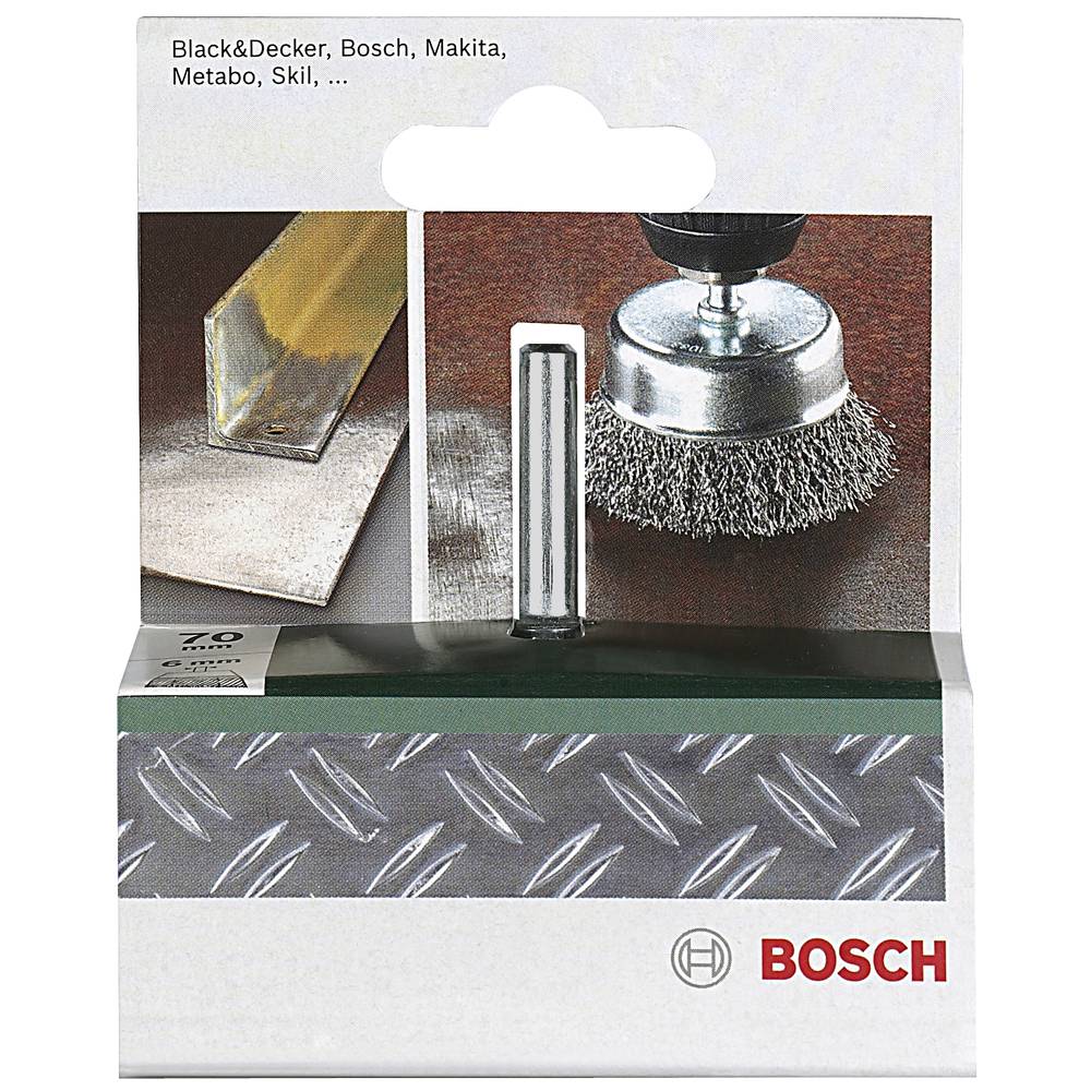 Bosch Accessories Hrnkové kartáče pro vrtačky - vlnitý drát, průměr 70 mm = 70 mm Ø dříku 6 mm 2609256517 1 ks