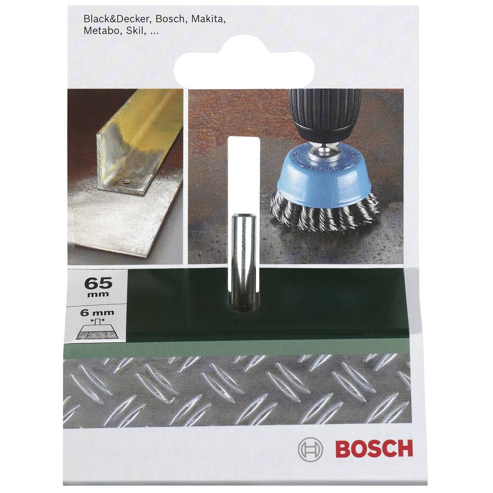 Bosch Accessories Hrncový kartáč pro vrtačky - copánkový drát, průměr 65 mm = 65 mm Ø dříku 6 mm 2609256521 1 ks