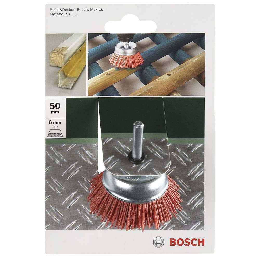 Bosch Accessories Hrnkové kartáče pro vrtačky - nylonový drát s korundovým brusivem K80, průměr 75 mm = 75 mm 2609256525
