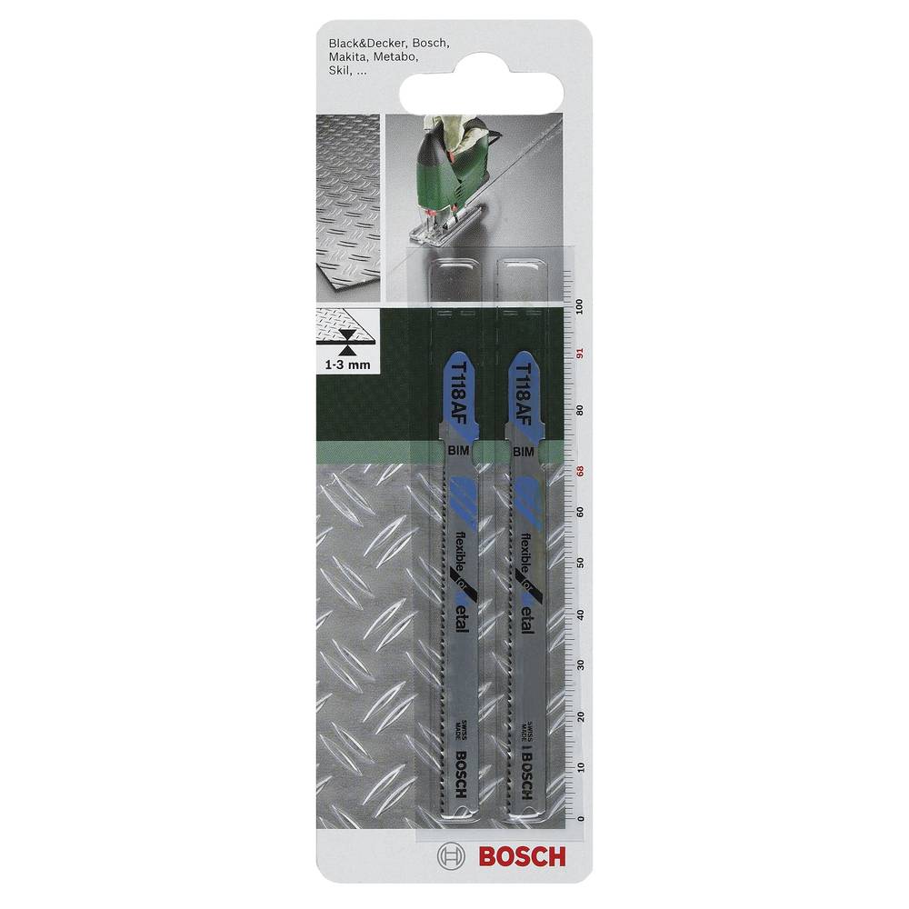 Bosch Accessories 2609256733 List přímočaré pily Bimetall, T 118 AF Flexible for Metal 2 ks