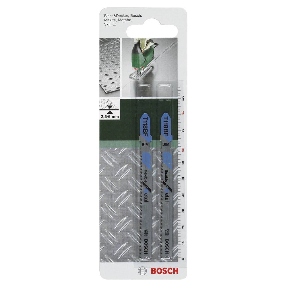 Bosch Accessories 2609256734 List přímočaré pily Bimetall, T 118 BF Flexible for Metal 2 ks
