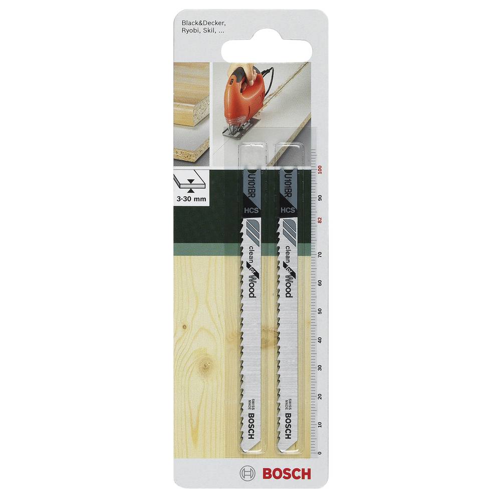 Bosch Accessories 2609256762 List přímočaré pily HCS, u 101 BR Clean for Wood 2 ks