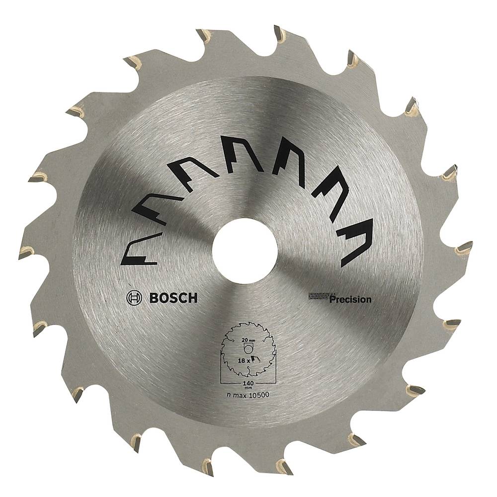 Bosch Accessories Precision 2609256849 tvrdokovový pilový kotouč 140 x 20 mm Počet zubů (na palec): 18 1 ks