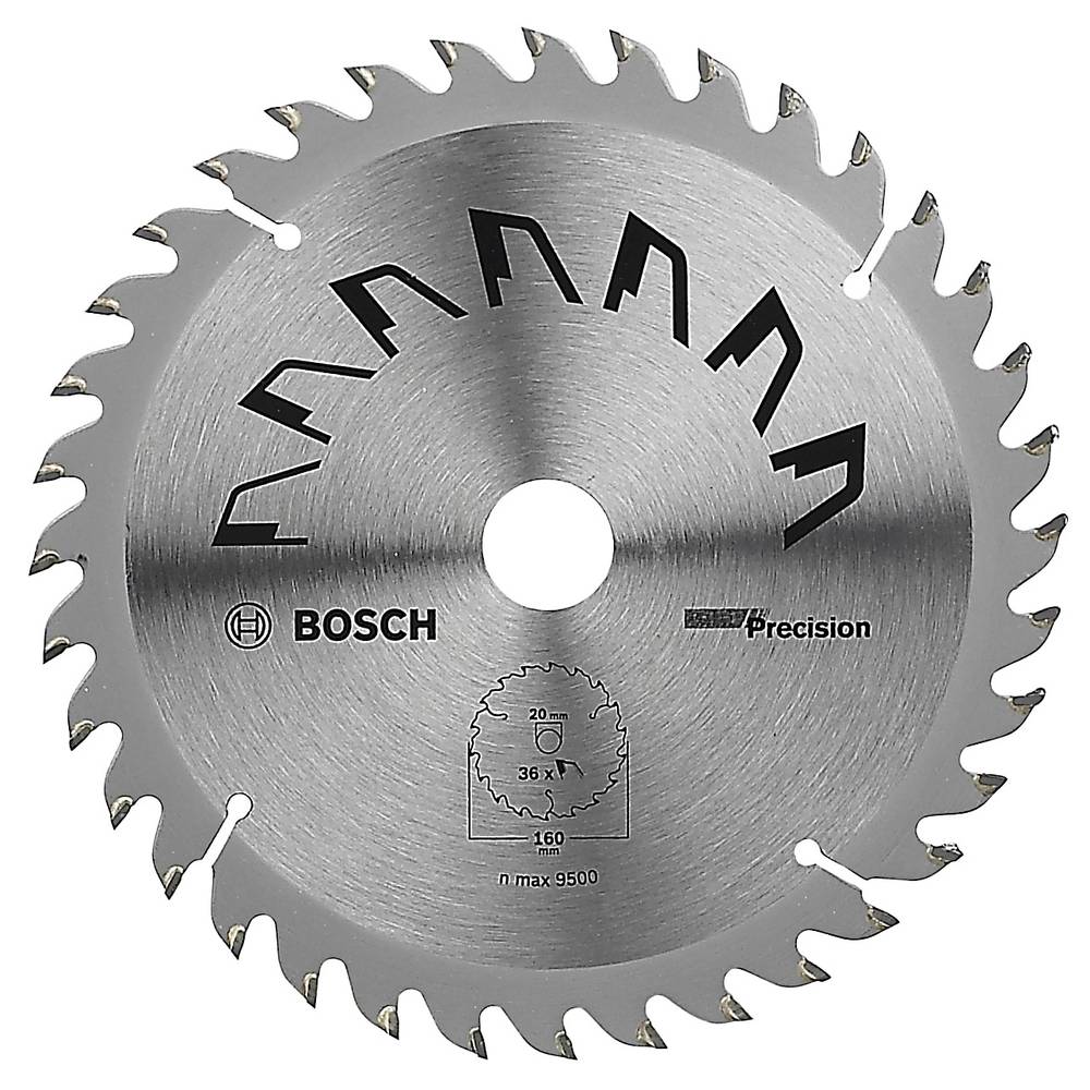 Bosch Accessories Precision 2609256856 tvrdokovový pilový kotouč 160 x 20 mm Počet zubů (na palec): 36 1 ks