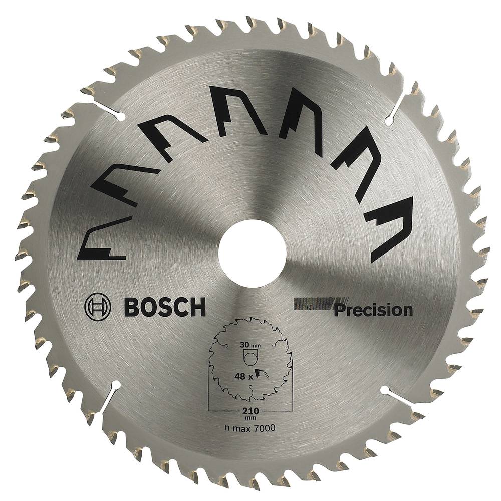 Bosch Accessories Precision 2609256873 tvrdokovový pilový kotouč 210 x 30 mm Počet zubů (na palec): 48 1 ks