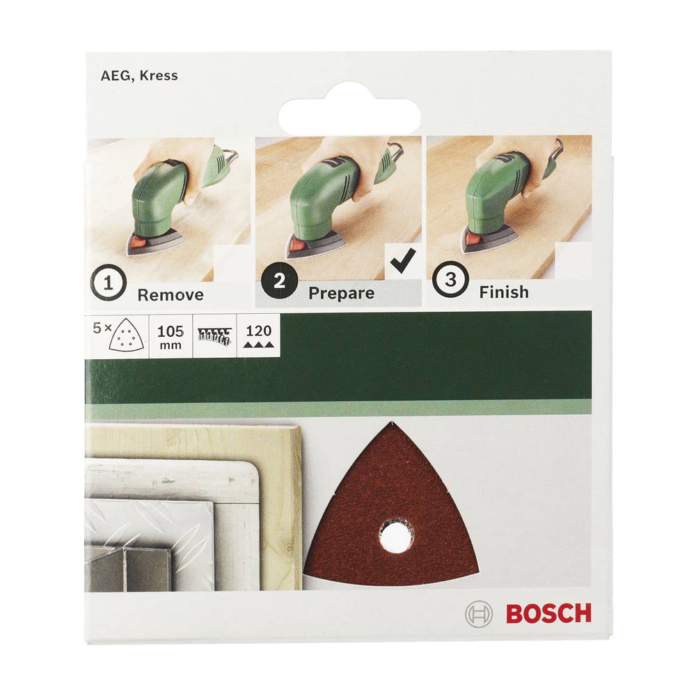 Bosch Accessories 2609256A60 sada brusného papíru pro delta brusky na suchý zip, s otvory Zrnitost 60, 120, 240 Rozměr p