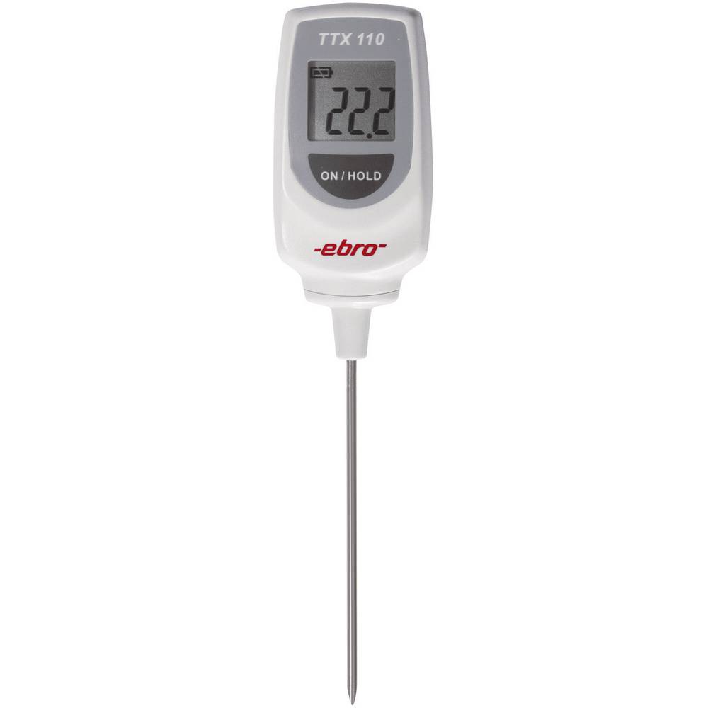 ebro TTX 110 vpichovací teploměr (HACCP) Kalibrováno dle (DAkkS) Teplotní rozsah -50 do 350 °C typ senzoru T kompatibiln
