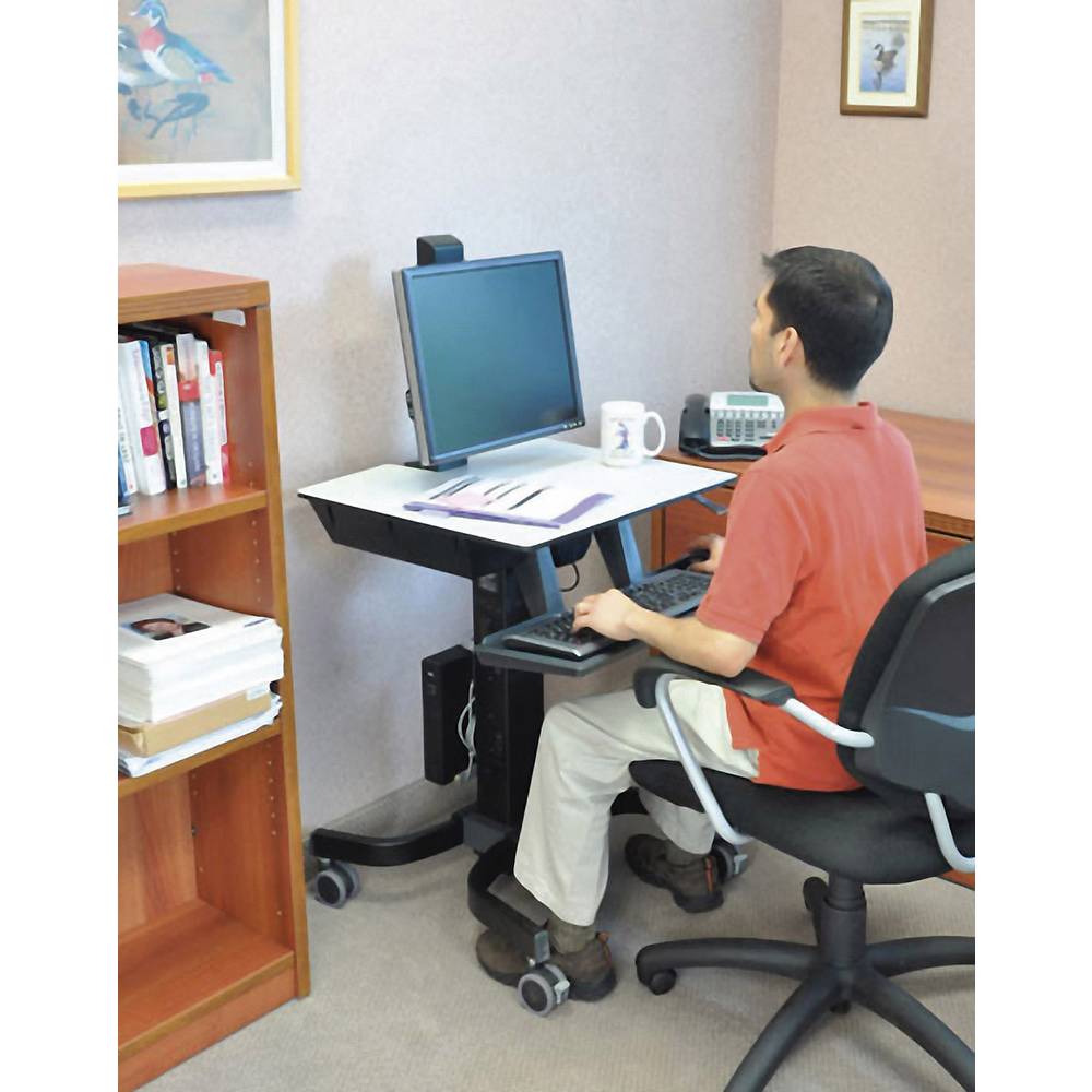 Ergotron WorkFit-C 1násobné Mobilní pracoviště pro PC pro práci v sedě nebo ve stoje 25,4 cm (10) - 76,2 cm (30) nastavi