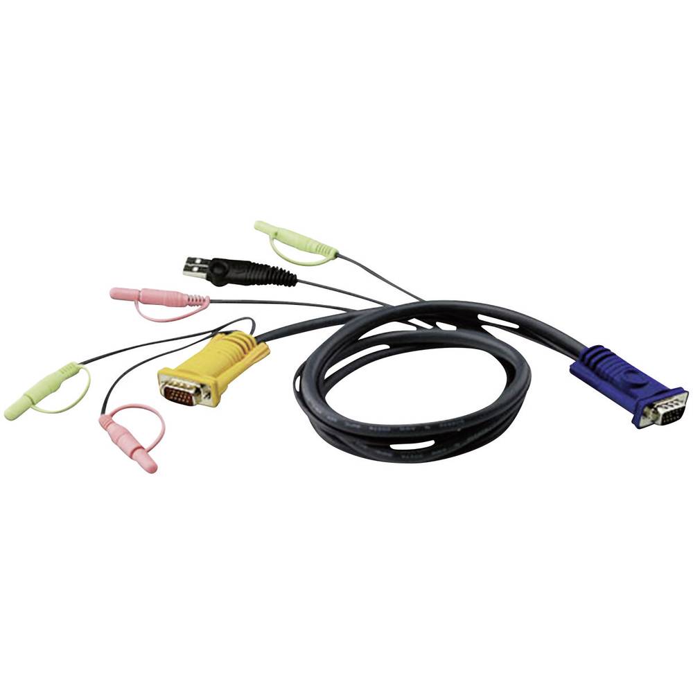 ATEN KVM kabel [1x VGA zástrčka - 1x VGA zástrčka, USB 1.1 zástrčka A] 5.00 m černá