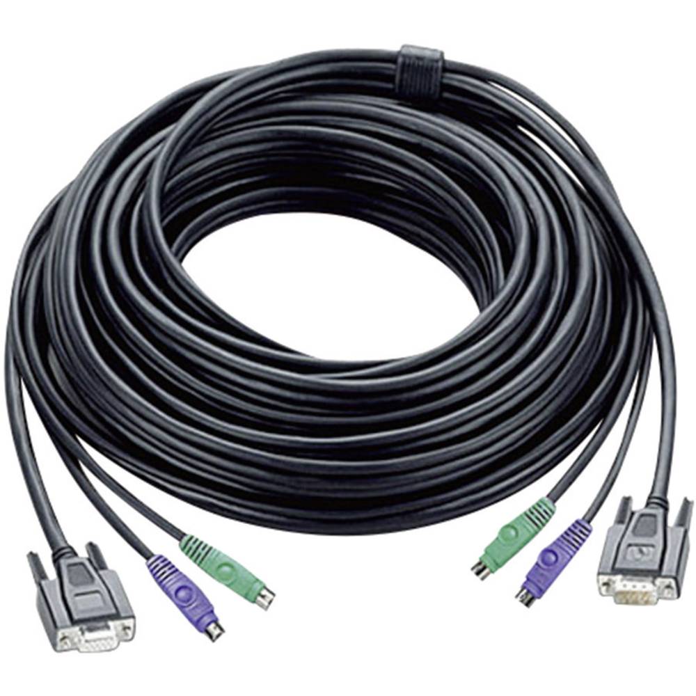 ATEN KVM kabel [2x PS/2 zástrčka, zástrčka SPHD 15 - 2x PS/2 zástrčka, zástrčka SPHD 15] 10.00 m černá