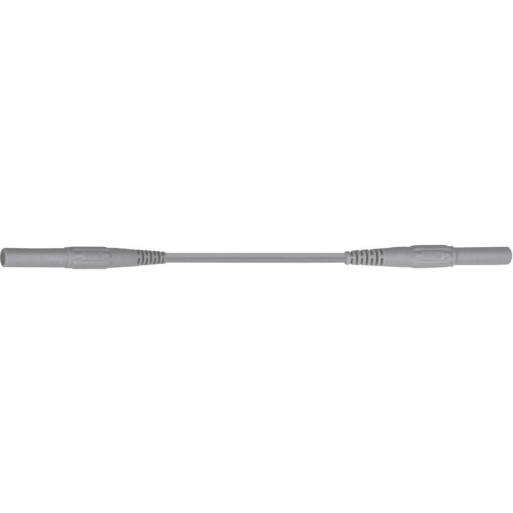 Stäubli XMF-419 bezpečnostní měřicí kabely [lamelová zástrčka 4 mm - lamelová zástrčka 4 mm] 0.50 m, šedá, 1 ks