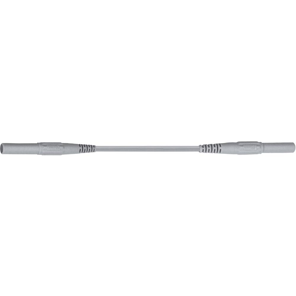 Stäubli XMS-419 bezpečnostní měřicí kabely [lamelová zástrčka 4 mm - lamelová zástrčka 4 mm] 0.50 m, šedá, 1 ks