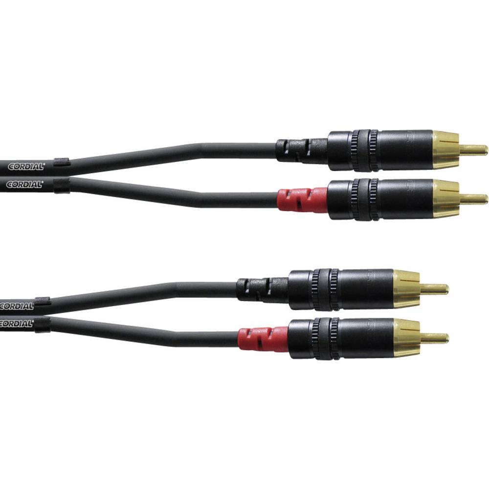 Cordial CFU 6 CC audio kabelový adaptér [2x cinch zástrčka - 2x cinch zástrčka] 6.00 m černá