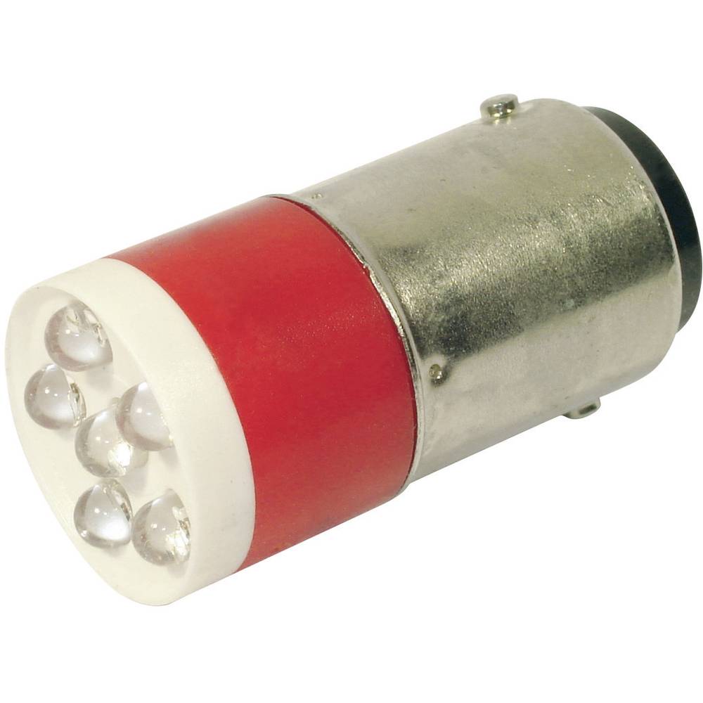 CML 18640350C indikační LED červená BA15d 24 V/DC, 24 V/AC 1260 mcd