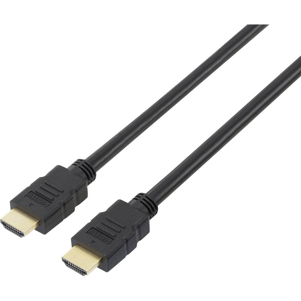 SpeaKa Professional HDMI kabel Zástrčka HDMI-A, Zástrčka HDMI-A 10.00 m černá SP-7870112 Audio Return Channel, pozlacené