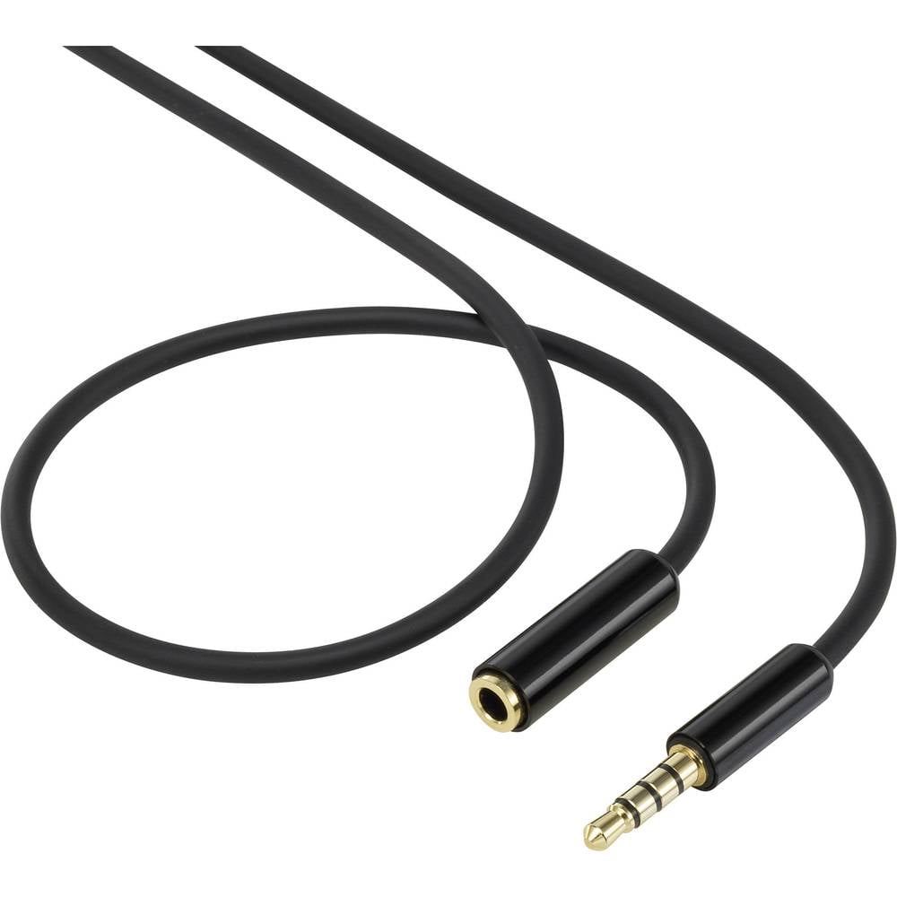 SpeaKa Professional SP-7870552 jack audio prodlužovací kabel [1x jack zástrčka 3,5 mm - 1x jack zásuvka 3,5 mm] 1.00 m č
