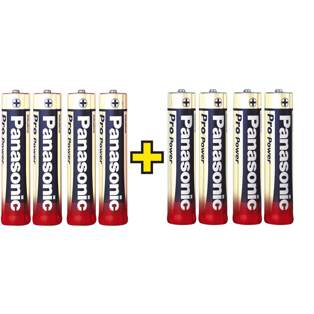 Panasonic Pro Power 4+4 gratis mikrotužková baterie AAA alkalicko-manganová 1.5 V 8 ks