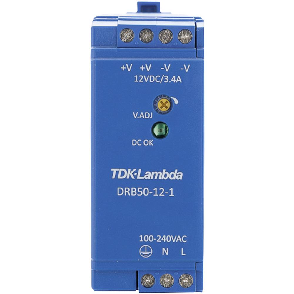 TDK-Lambda DRB50-12-1 síťový zdroj na DIN lištu, 12 V/DC, 4.2 A, 50.4 W, výstupy 1 x