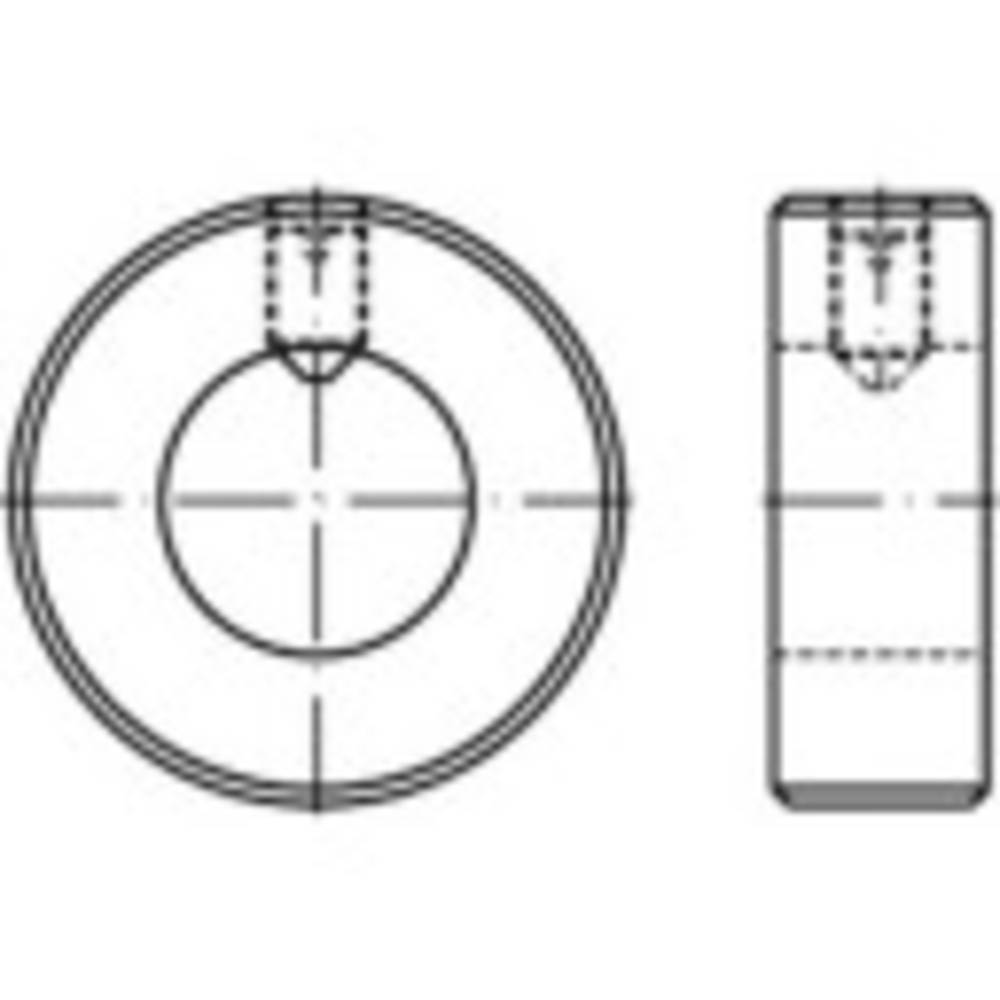 TOOLCRAFT 1061675 stavěcí kroužky vnější Ø: 18 mm M4 DIN 705 nerezová ocel 10 ks