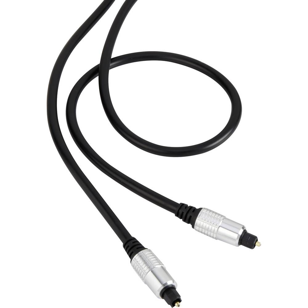 Toslink digitální audio kabel [1x Toslink zástrčka (ODT) - 1x Toslink zástrčka (ODT)] 1.50 m černá SuperSoft opletení Sp