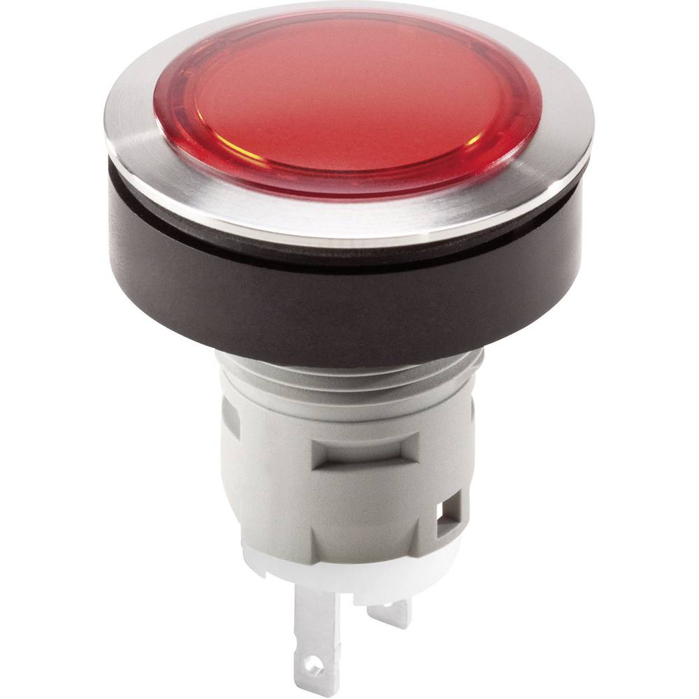 Schlegel RRJVAL4 signalizační světlo vystouplé tlačítko, lze popisovat nerezová ocel, červená 10 ks