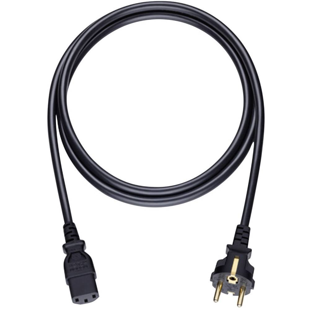 napájecí kabel [1x zástrčka s ochranným kontaktem - 1x IEC C13 zásuvka 10 A] 5.00 m černá Oehlbach Powercord C 13