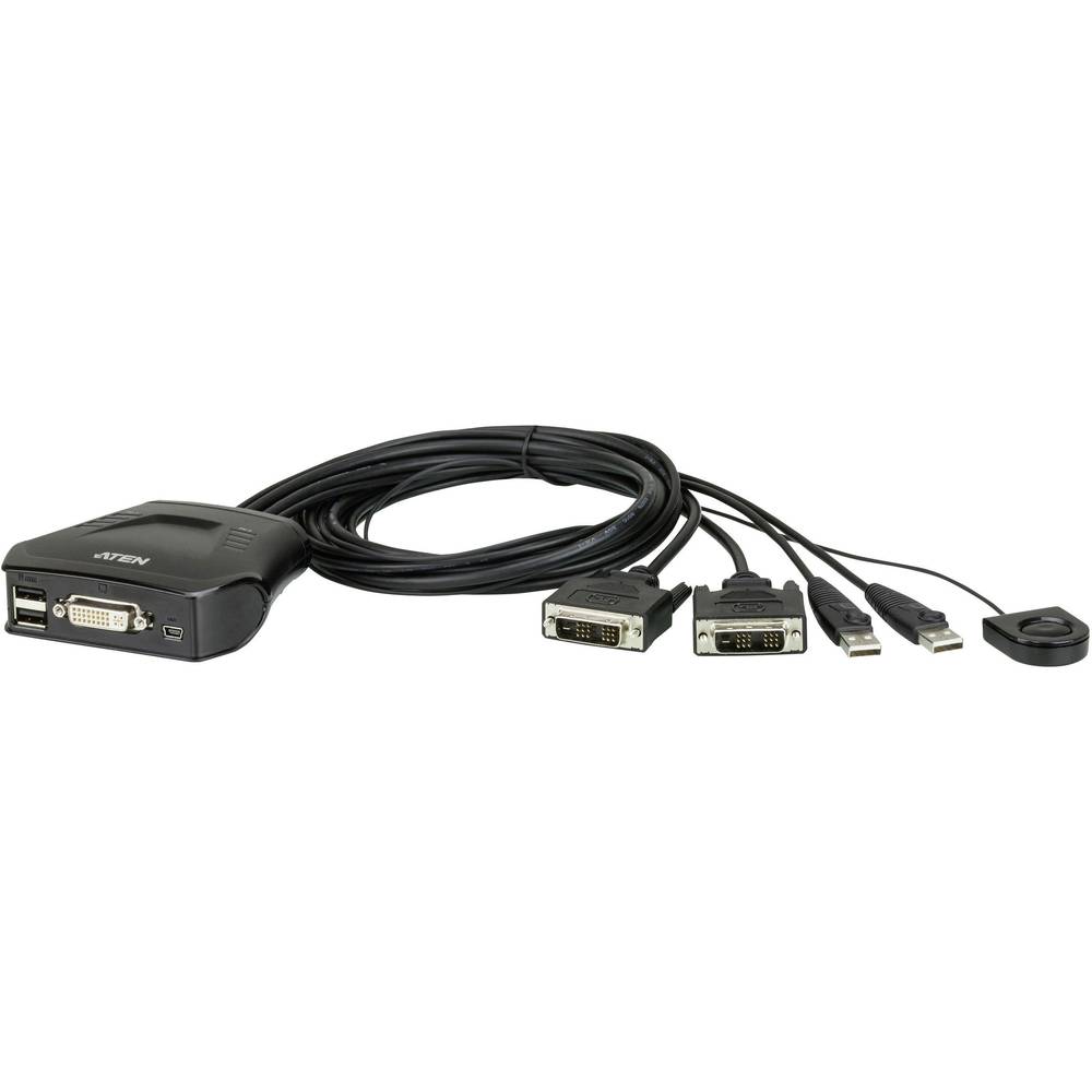 ATEN CS22D-AT 2 porty přepínač KVM DVI USB 1920 x 1200 Pixel