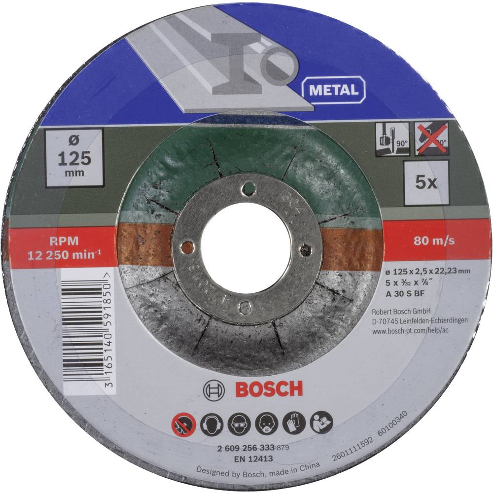 Bosch Accessories A 30 S BF 2609256333 řezný kotouč lomený 125 mm 5 ks kov
