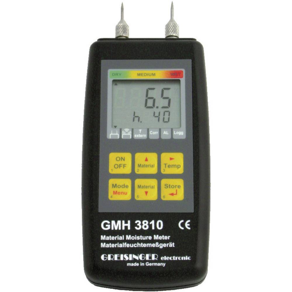 Greisinger GMH 3810 měřič vlhkosti materiálů Měření vlhkosti stavebních materiálů 4 do 100 % vol Měření vlhkosti dřeva 4