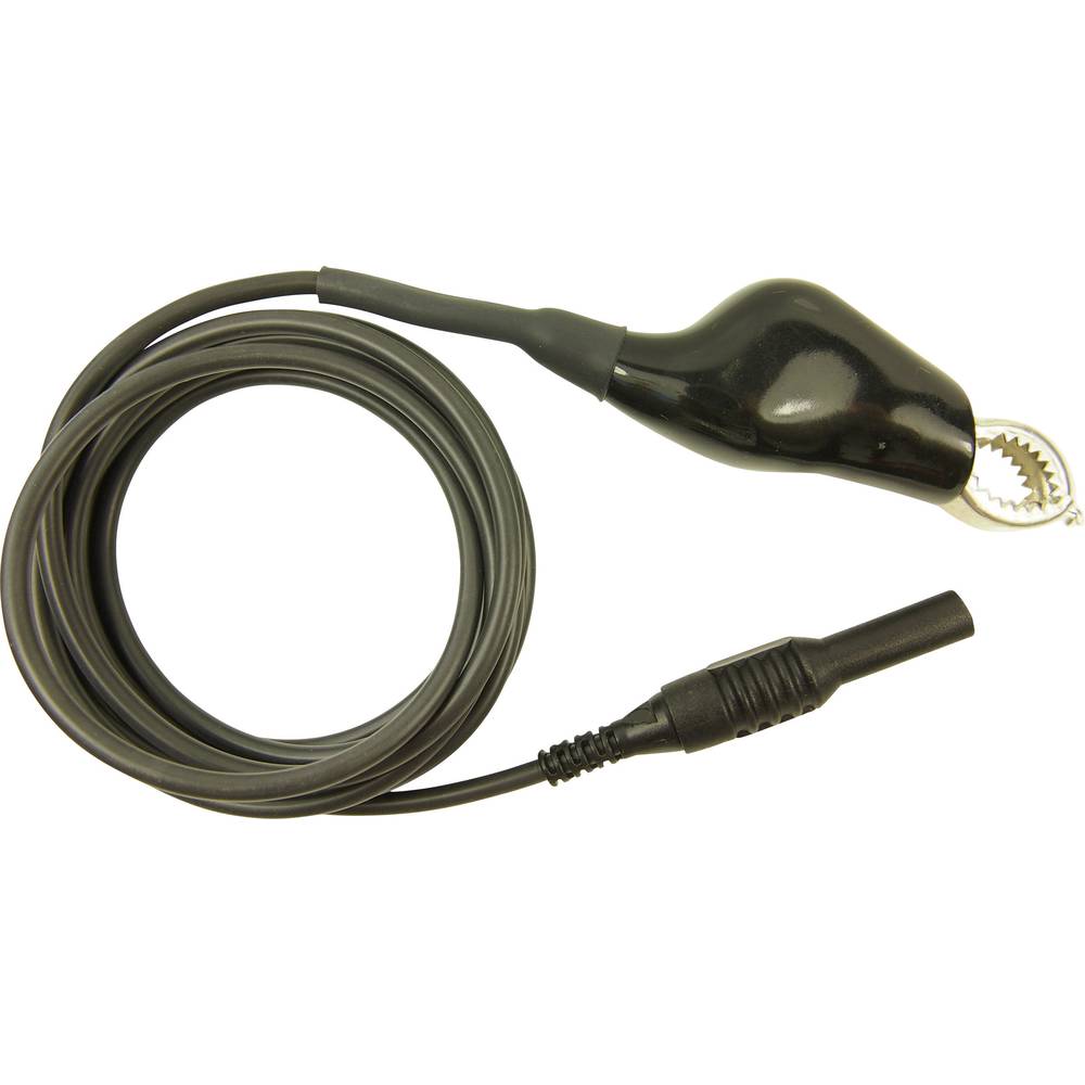 Cliff CIH22105 měřicí kabel [zástrčka 4 mm - krokosvorka] 2.00 m, černá, 1 ks