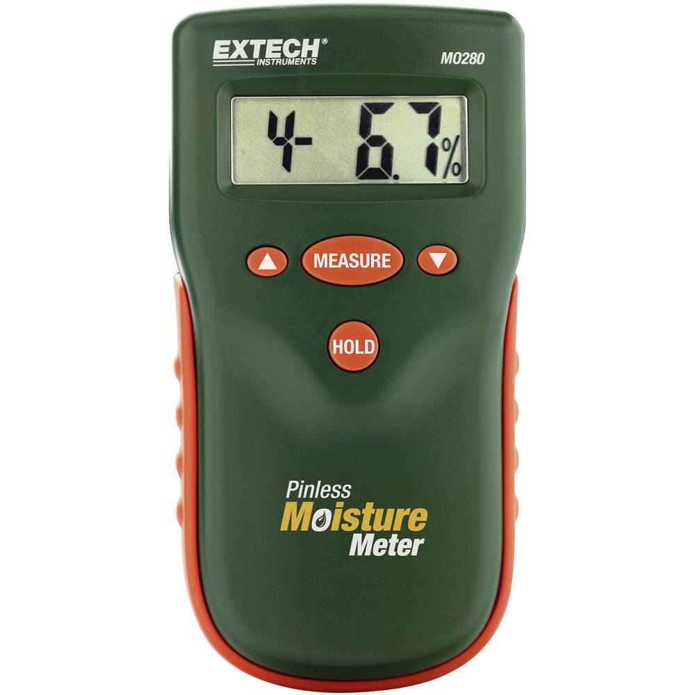 Extech MO280 indikátor vlhkosti materiálu Měření vlhkosti stavebních materiálů 0 do 99 % vol Měření vlhkosti dřeva 0 do