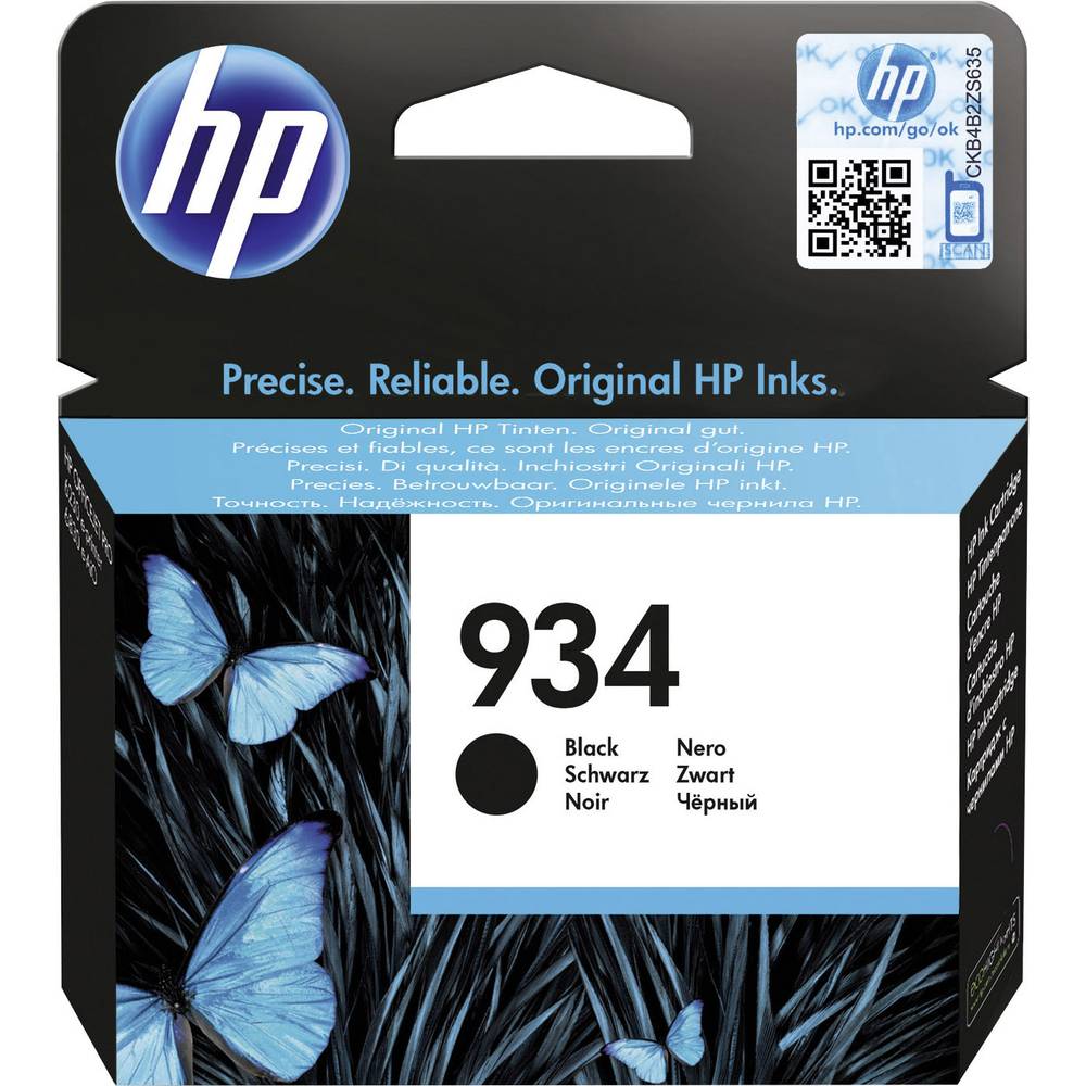 HP 934 Inkoustová kazeta originál černá C2P19AE náplň do tiskárny