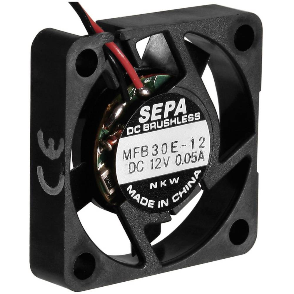 SEPA MFB30E12 axiální ventilátor 12 V/DC 4.0 m³/h (d x š x v) 30 x 30 x 6.5 mm