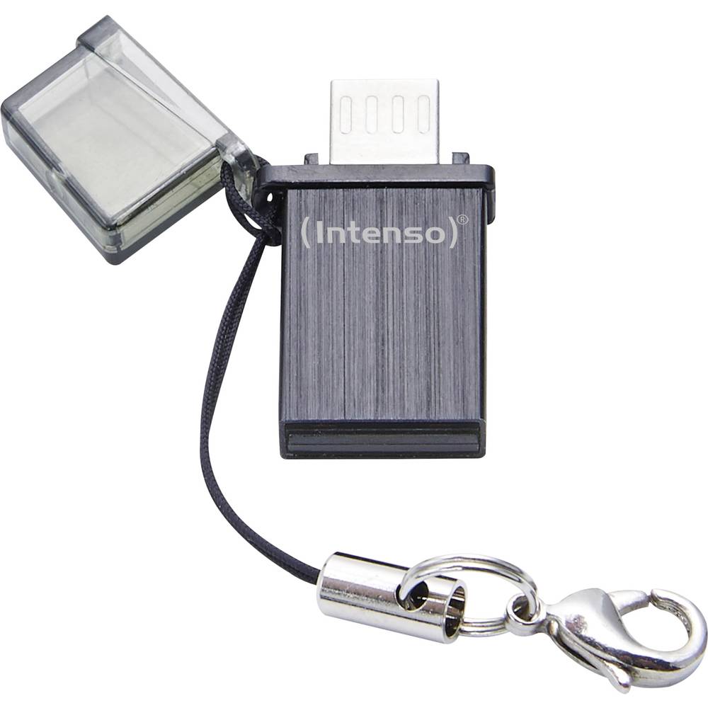 Intenso Mini MOBILE LINE USB paměť pro smartphony/tablety černá 8 GB USB 2.0, microUSB 2.0